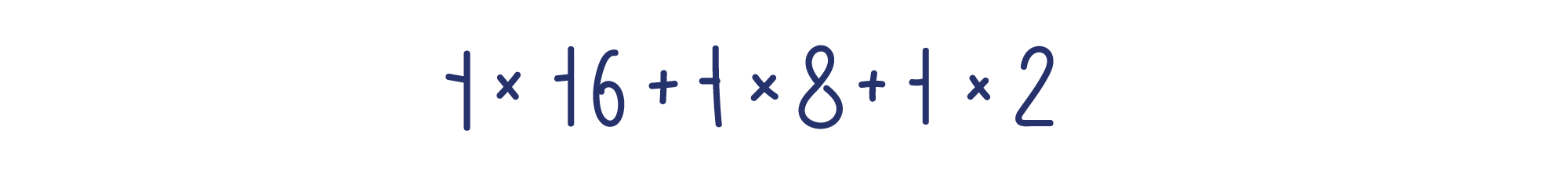 1×16+1×8+1×2